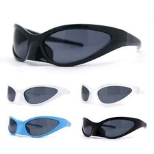 Fashion Sunglasses Sport Wrap Around Black Blue Green Red White Silver Frames Ne