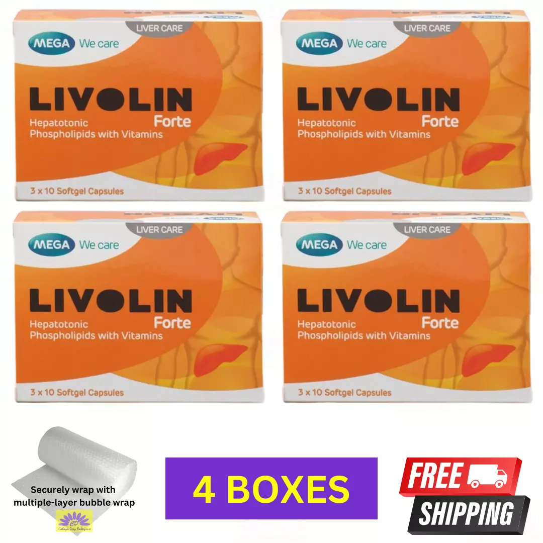 4 X Livolin Forte 50'S Liver Cleanse Detox Vitamin Supplement - Free  Shipping