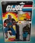 G I GI JOE INTERNATNL HEAVY MACHINE GUNNER ROADBLOCK FIGURE MOC RUSSIAN FUNSKOOL