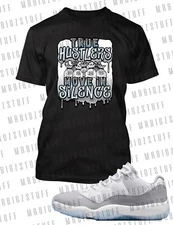 True Hustlers Graphic Sneaker Tee Shirt To Match J11 Low Cement Pro Club Shaka T