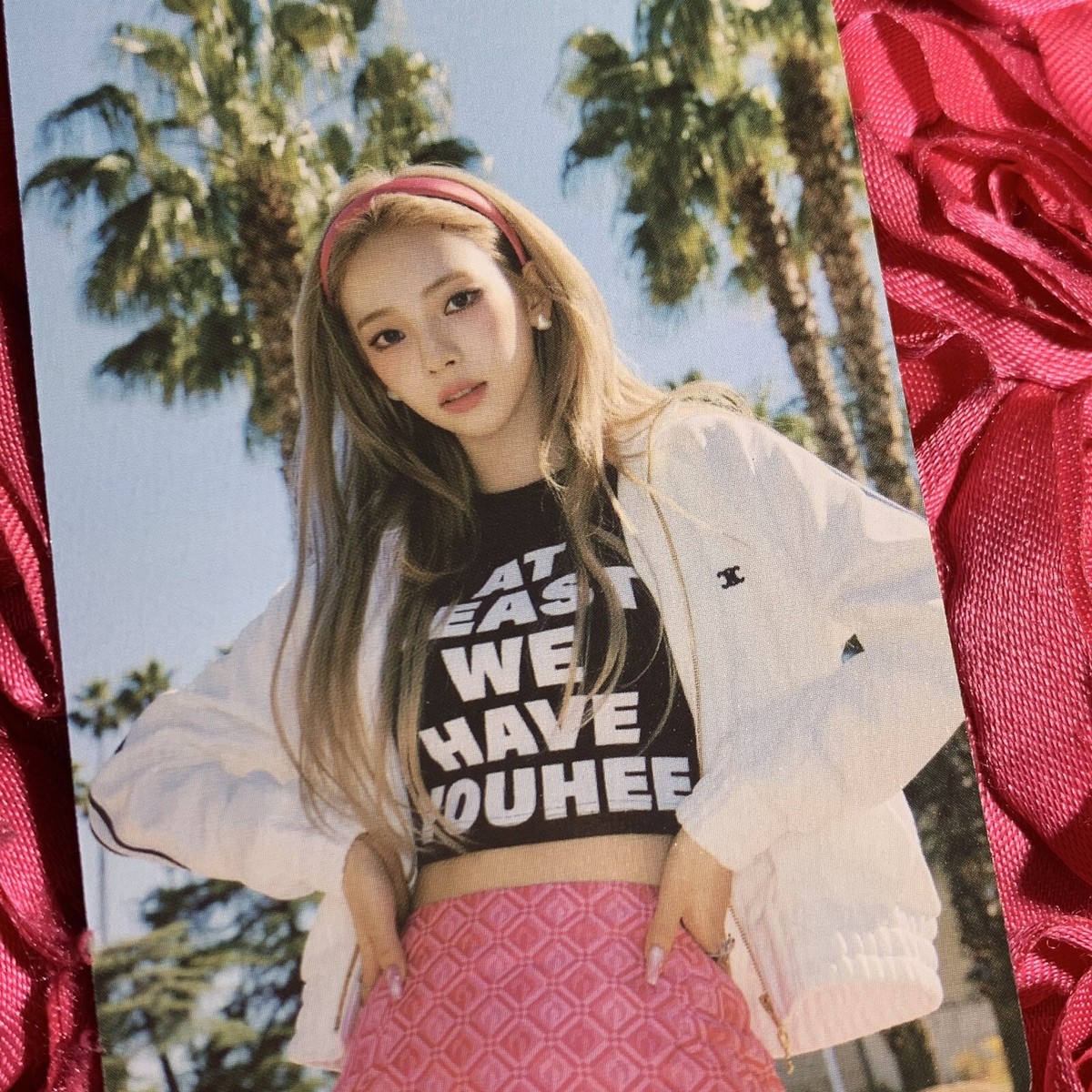 KARINA AESPA SPICY Edition Kpop Girl Photo Card Summer Palm Trees
