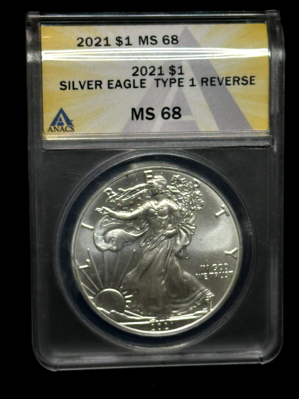 2021 ANACS MS68 Silver American Eagle S 1 One Dollar Coin Type One 2021-anacs-ms68-silver-american-eagle-s-1-one-dollar-coin-type-one