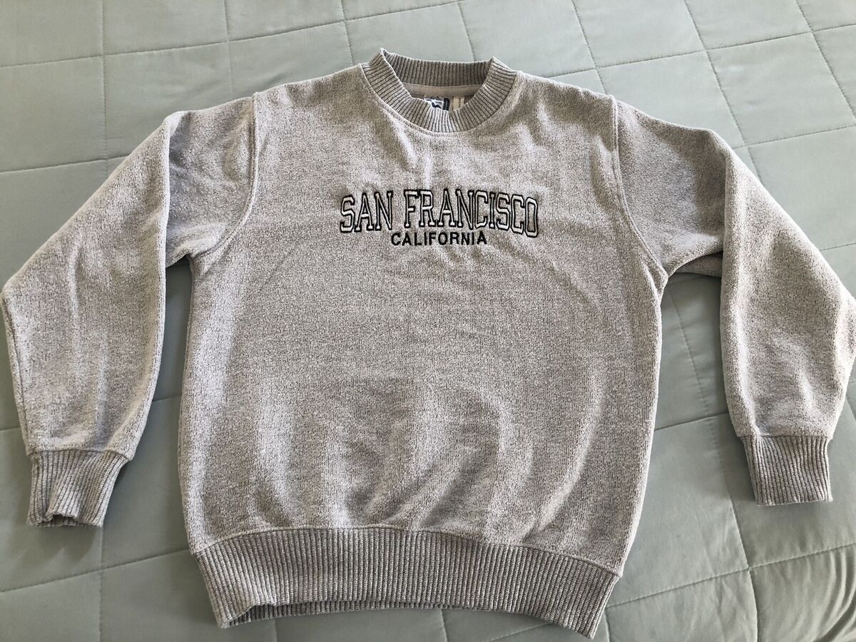 ESY Surf Co Women's Gray San Francisco CA Pullover Sweater ESY Surf Co Women's Gray San Francisco CA Pullover Sweater