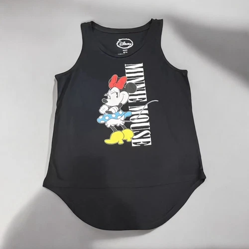 Disney Retro Minnie Mouse Sleeveless Black Tank Top Women's Size Medium 7-9