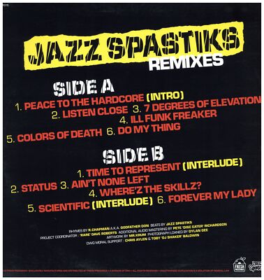 洋楽 Godfather Don Jazz Spastiks Remixes LP Godfather Don - Jazz Spastiks Remixes '18 LP UK ORG!EX-/EX