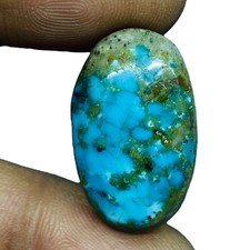 27.10 Cts Natural Turquoise 26x16mm Oval Blue Cabochon Loose Untreated Gemstone