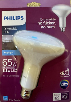 Philips 65-Watt Daylight Bright Dimmable BR40 LED Flood Light - 800 Lumens