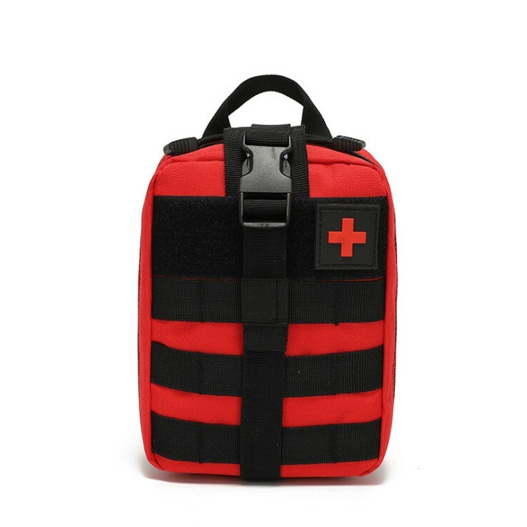 Kit Médico Táctico, Kit De Primeros Auxilios Táctico Molle IFAK Medical Rip Away Emt Bolsa Para Situaciones Tacticas De Emergencia Rojo