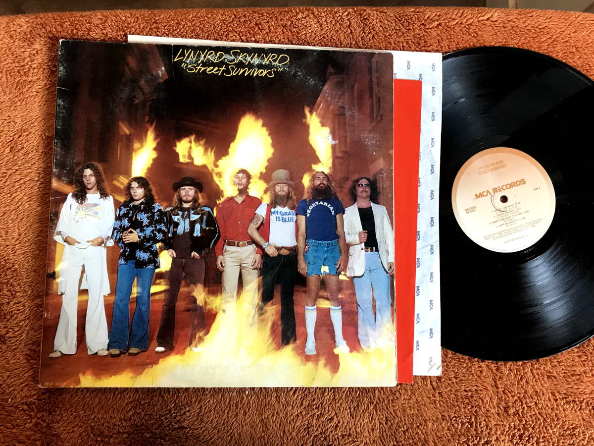 Lynyrd Skynyrd Street Survivors 1977 Flames Vinyl LP MCA-3029 1st