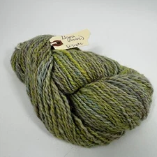 Hand Spun Wool Llama Annie Yarn Worsted Natural Green 123 yds Knit Crochet DIY