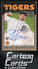 Beau Burrows 2021 Topps #86A-BBU 1986 35th Ann. Autographs Gold Tigers 31/50