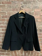 Giorgio Armani Women's Jacket, Sz 50, Black 100% Wool, Italy