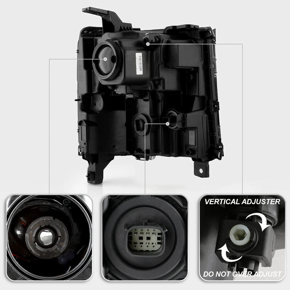 ✅ Faros proyectores LED DRL xenón HID cromados para Chevy Silverado 1500 16-18 Foto 3 de 4