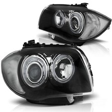 LED Angel Eyes Scheinwerfer passend f�r BMW 1er E81, E82, E87, E88 04-11 schwarz