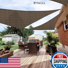 Patio Paradise 12' Triangle Sun Shade Sail Canopy Outdoor UV Block Fabric