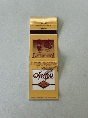 Saltys Restaurant Portland Oregon Vintage Matchbook Cover O