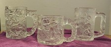 1995 McDonald’s Batman Forever Glass Mug Collection The Riddler Set of THREE