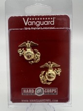 USMC Enlisted Dress Collar Device – 24k Gold Eagle Globe Anchor (EGA) Insignia