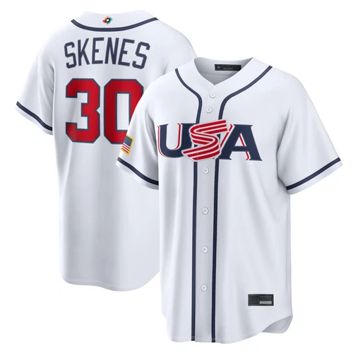 Men's USA Baseball White 2026 World Baseball Classic Home Stadium Jersey