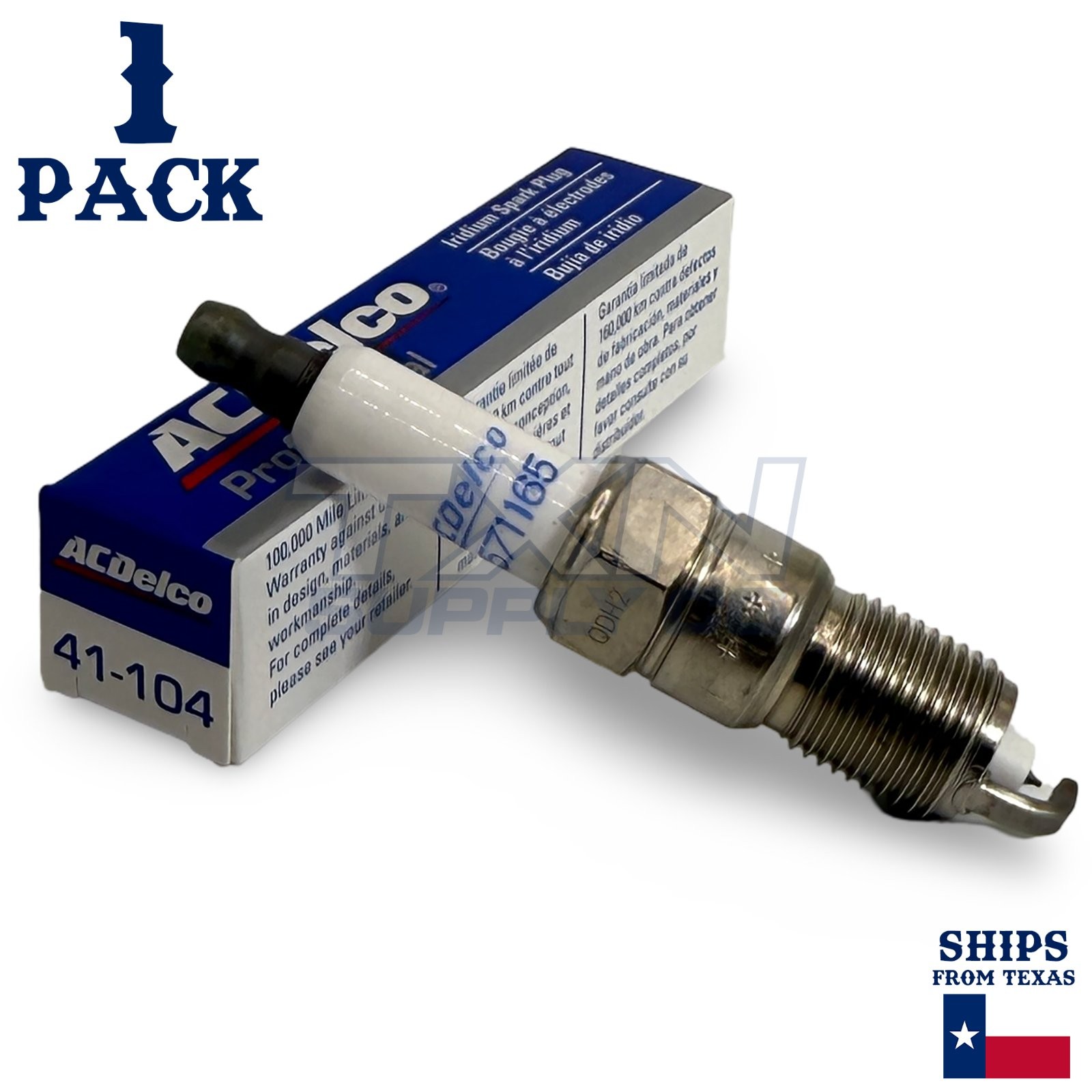 1 Pack Genuine GM ACDelco Iridium Spark Plugs 41-104