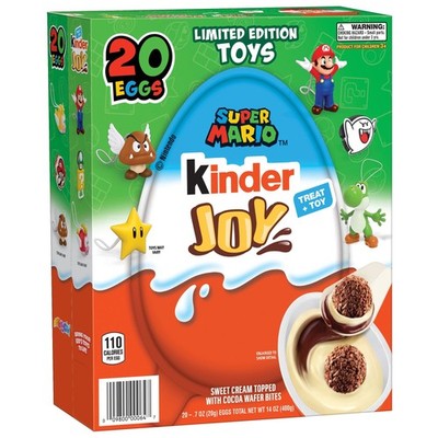Kinder Joy Chocolate Surprise Egg, Mario, 0.7 oz., 20 ct. FREE SHIPPING!!!