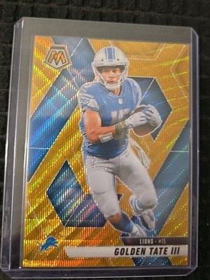 2025 Panini Mosaic Gold Wave Golden Tate III /10 NFL Detroit Lions POP 0 = SN10