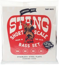 La Bella 760F-MUS Stainless Steel Flat Wound Bass Strings - Light .043-.104
