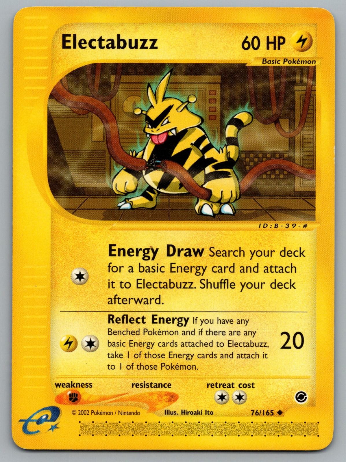 Electabuzz 76/165 Uncommon Expedition Base Set Pokemon Lightly Played