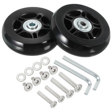 2Pcs 70x19mm Luggage Suitcase Replacement Wheels PU Caster Wheels Repair Kit