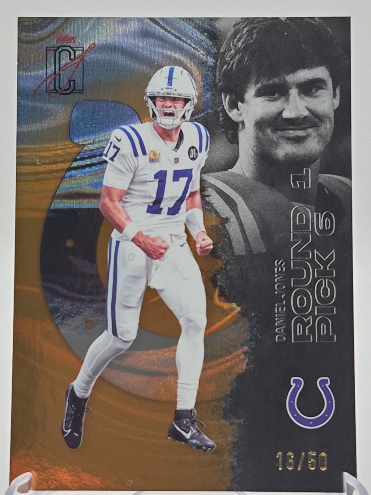 💥2025 Topps Signature Class Daniel Jones Orange Refractor 16/50 Colts #59💥