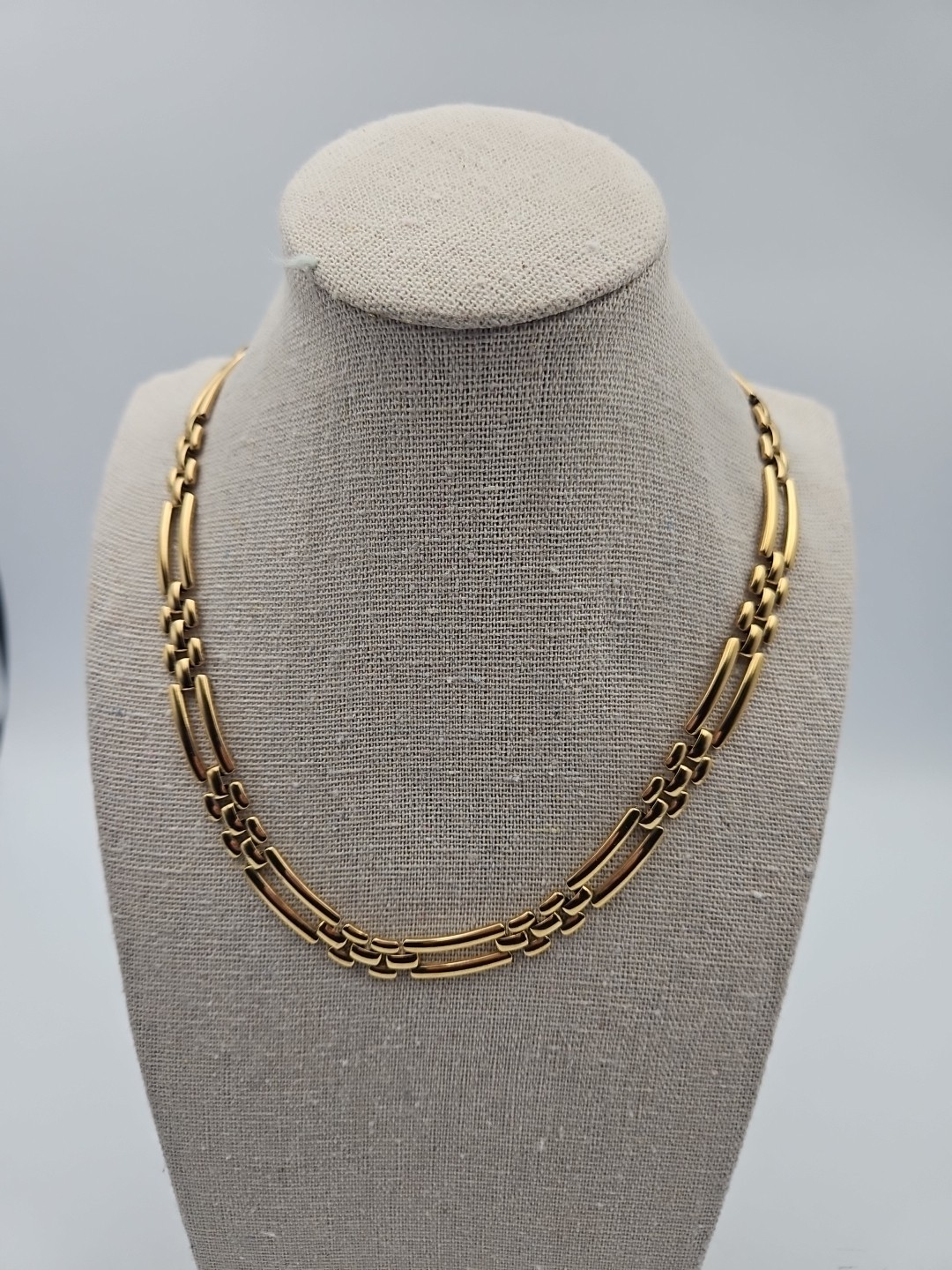 Monet Flat Rectangular Link rectangular Link Gold… - image 1