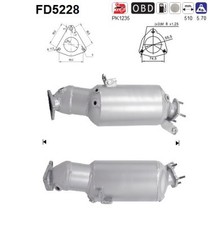 PARTIKELFILTER FÜR AUDI A6 C6 (4F2), AUDI A6 C6 AVANT (4F5) - AS FD5228