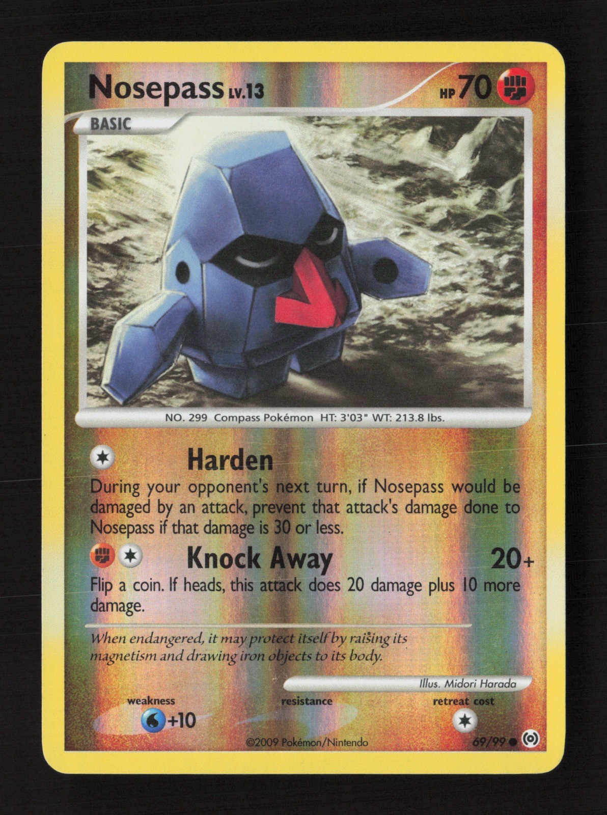 Nosepass 69/99 Reverse Holo Arceus MP Pokémon TCG