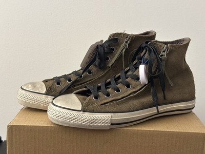 Converse John Varvatos Shoes Mens 9.5 Suede Leather Hi Top Double Zip Sneakers