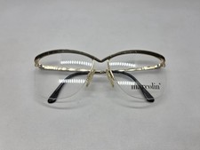 Marcolin Vintage 7031 Black And Gold Optical Quality Eyeglass Frame 57-14-135