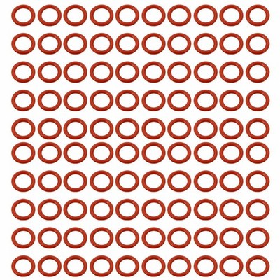 100pcs Red 9mm Outer Dia 1.5mm Thickness Sealing Ring O-shape Rubber Grommet  #l