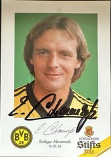 BVB Borussia Dortmund Autogrammkarte Rüdiger Abramczik 1982/83 AK signiert