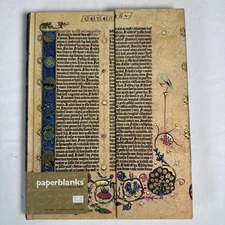 New Lined Journal w/Cover Gutenberg Bible Book Art Gisela Genesis Paperblanks
