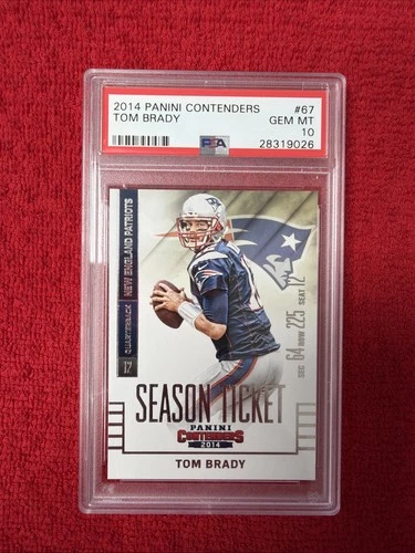 2014 PANINI CONTENDERS TOM BRADY #67 NEW ENGLAND PATRIOTS PSA 10 GEM MT