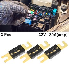 3pcs Fuse Replacement 30A ANL Fuses for Car Truck Motorcycle Boat Audio CDs