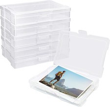6Pcs Photo Storage Containers,Photo Storage Craft Keeper,4" x 6" Photo Storage B