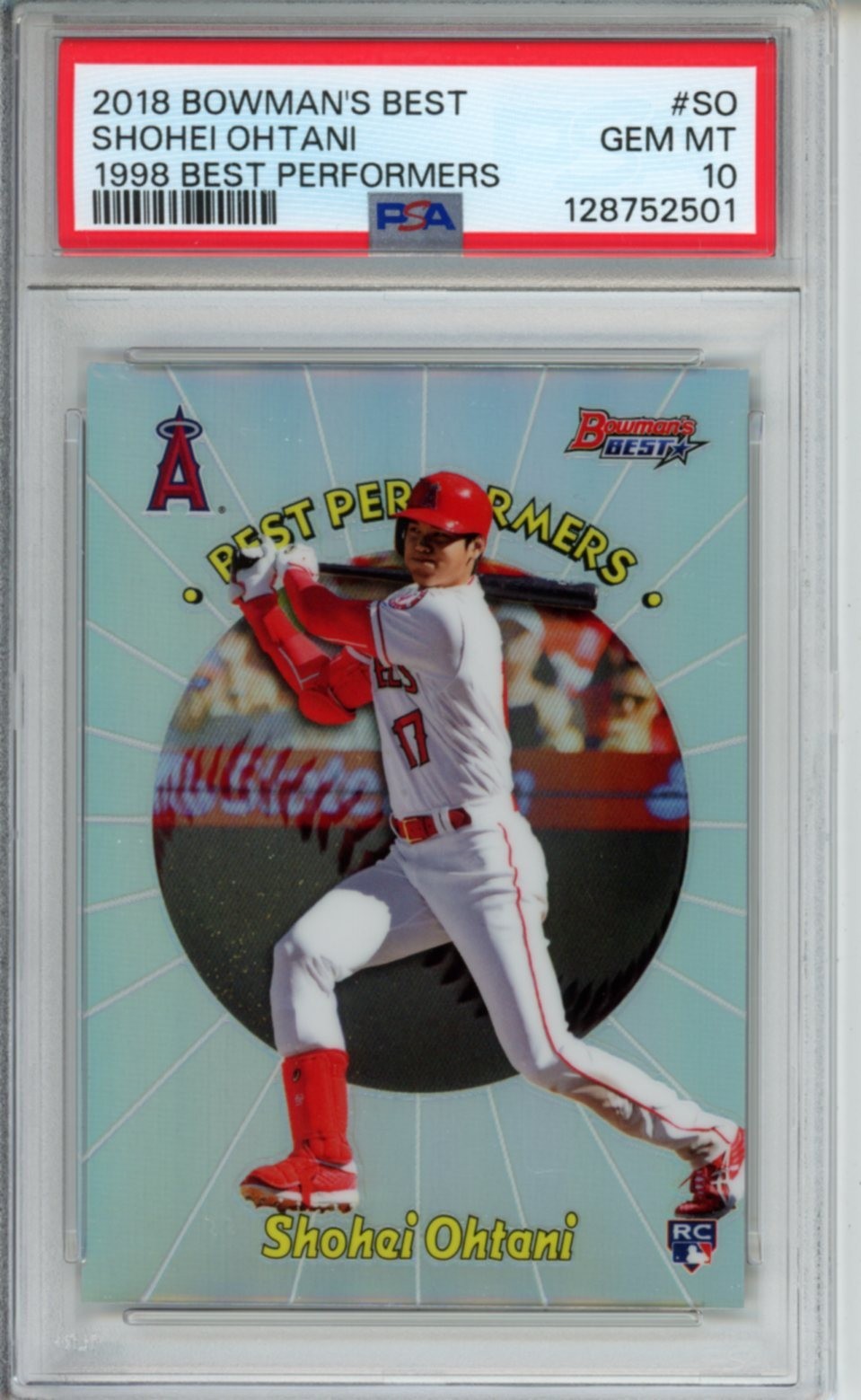 大谷翔平 2018 Bowman's Best 1998 Performers Shohei Ohtani 2018 Bowman's Best #98BP-SO 1998 Best Performers