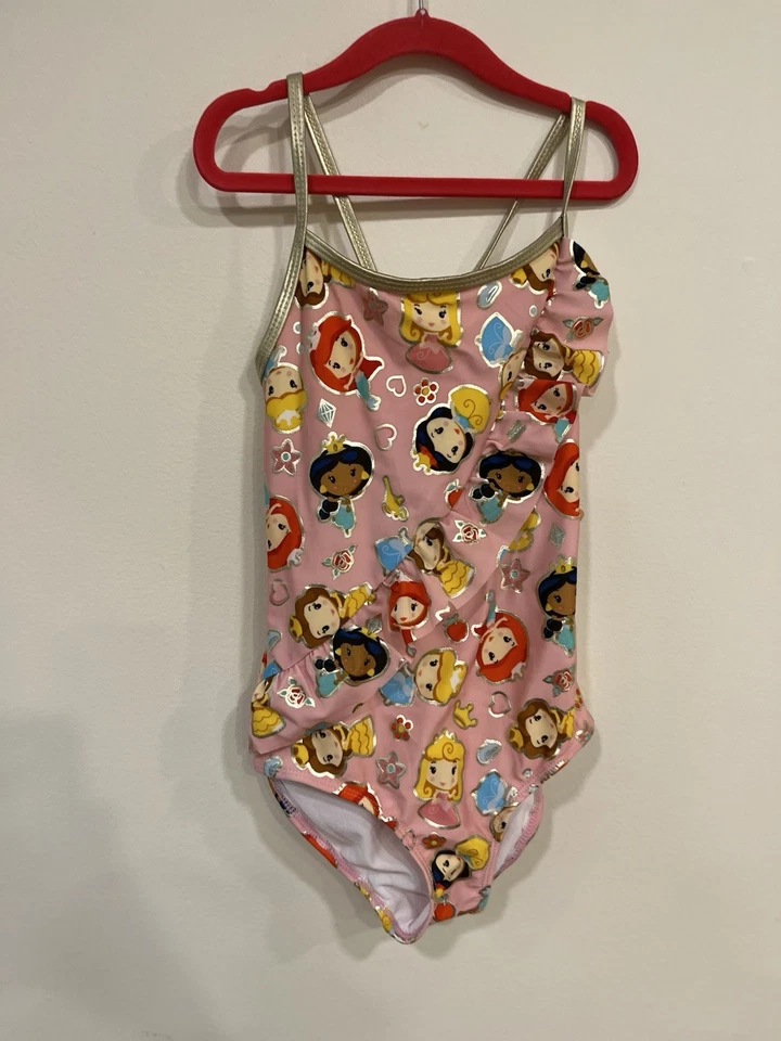 [Disney Store] Traje de baño princesa para niñas - Talla 9/10 grande niñas nuevo con etiquetas rosa Foto 3 de 4