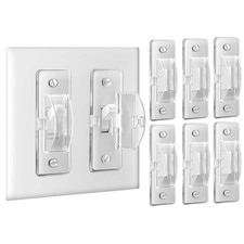 Clear Child Proof Light Switch Cover Guard - 6 Pack