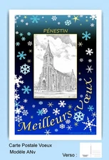 CP ANv 56422 POSTCARD BLUE GREETINGS 56 PENESTIN