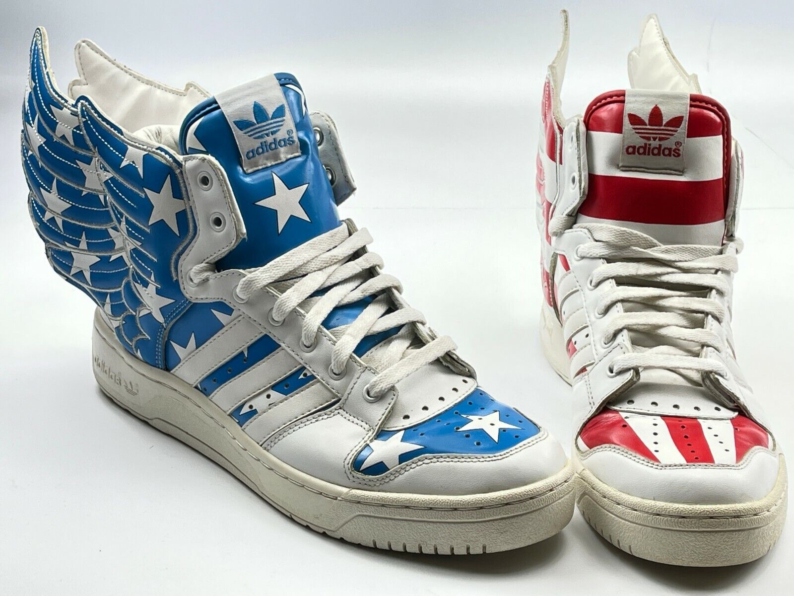 Maldito sentar refugiados Adidas Jeremy Scott Wings 2.0 US FLAG Stars and Stripes sneakers JS shoes  V24619 | eBay