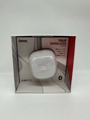 Hama mobiler Bluetooth-Lautsprecher Cube 2.0 4W Speaker True Wireless Akku Weiß