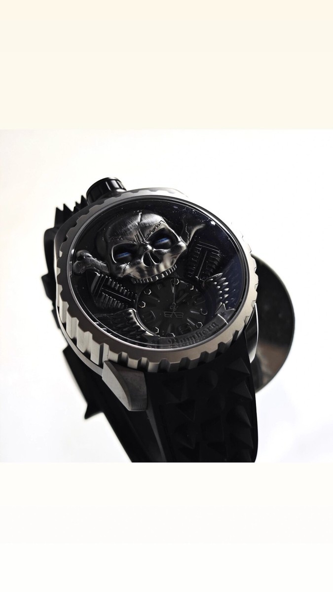 BOMBERG - RARE - LIMITED 250 SKULL RIDER BLACK - BOLT-68 BOMBERG - RARE - LIMITED 250 SKULL RIDER BLACK - BOLT-68