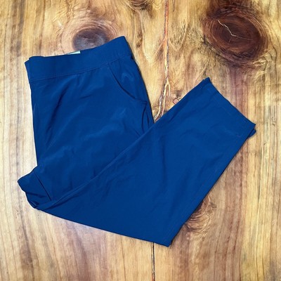 NEW Eddie Bauer Women's Pants XXL Blue 2Xl Plus Pull on Travel Lightweight EE10