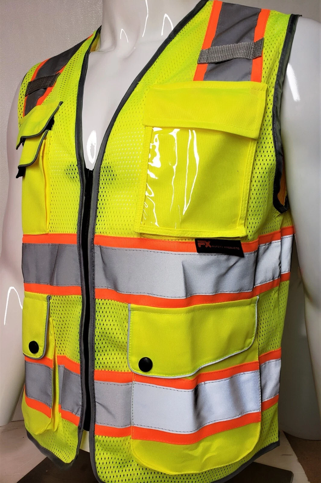 FX SAFETY VEST -Class 2 High Visibility Reflective Yellow Safety Vest FXSV8 image 2